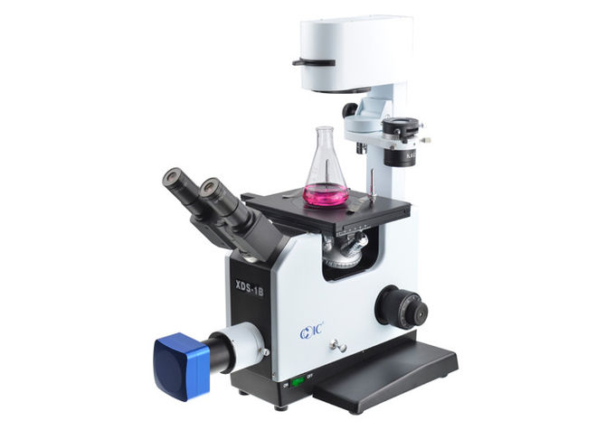 교육에 의하여 거꾸로 한 광학적인 현미경/25X는 단계 대조 현미경 검사법을 거꾸로 했습니다